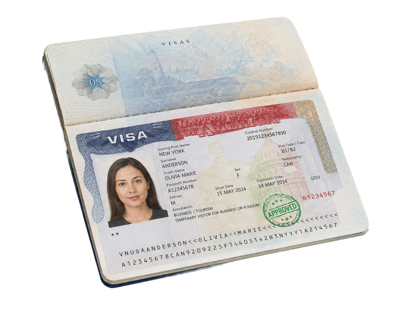 Visa B1/B2 Americana Aprobada